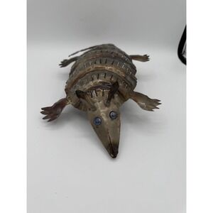 🐾🕯️ Armadillo Springy Metal Art Votive Candle Holder – Wall Mount – Rustic